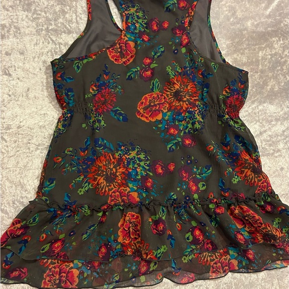 Decree Brand Chiffon Racer back peplum tank. - Picture 4 of 5